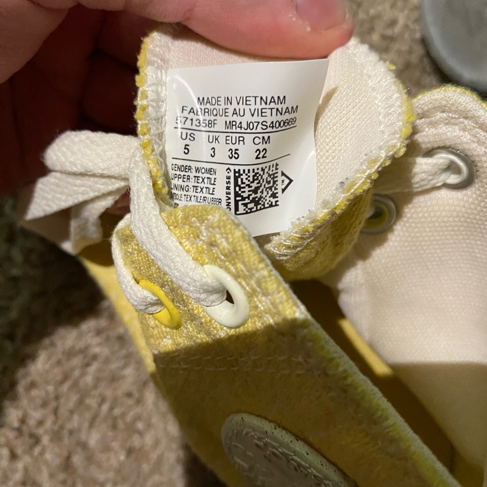 Converse Yellow High-Top Sneakers - Picture 5 of 5